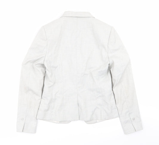 H&M Womens Grey Jacket Blazer Size 10