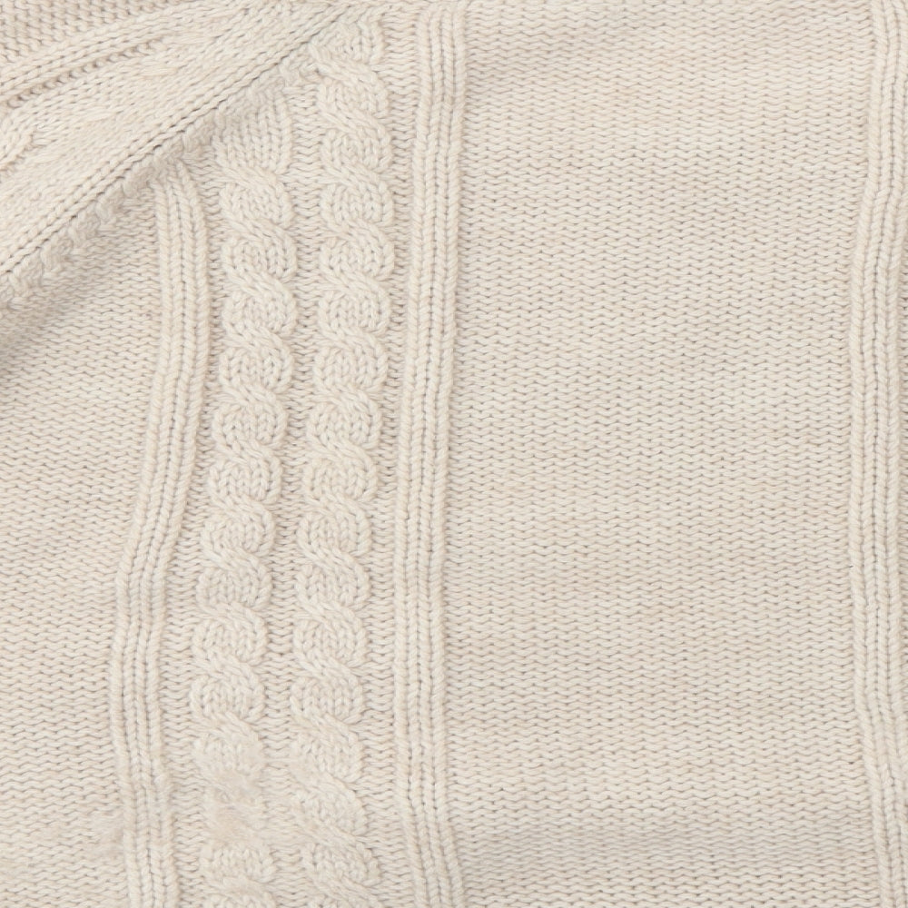 Womens UK Size S OASIS Beige Pullover Jumper