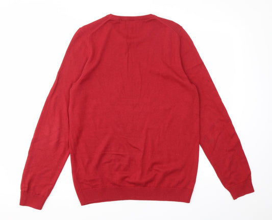 Mens UK Size S M&S Red Pullover Sweatshirt