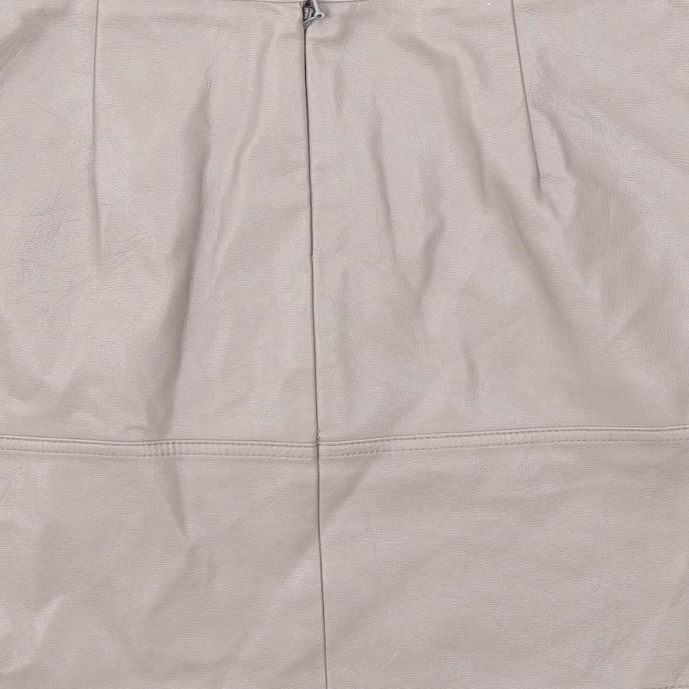 New Look Womens Brown A-Line Skirt Size 10