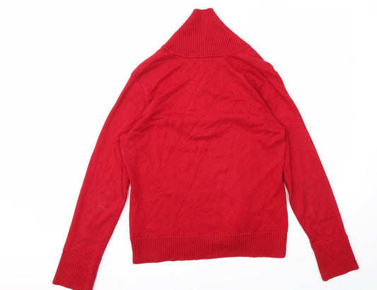 Womens UK Size M Jones New York Red Pullover Jumper