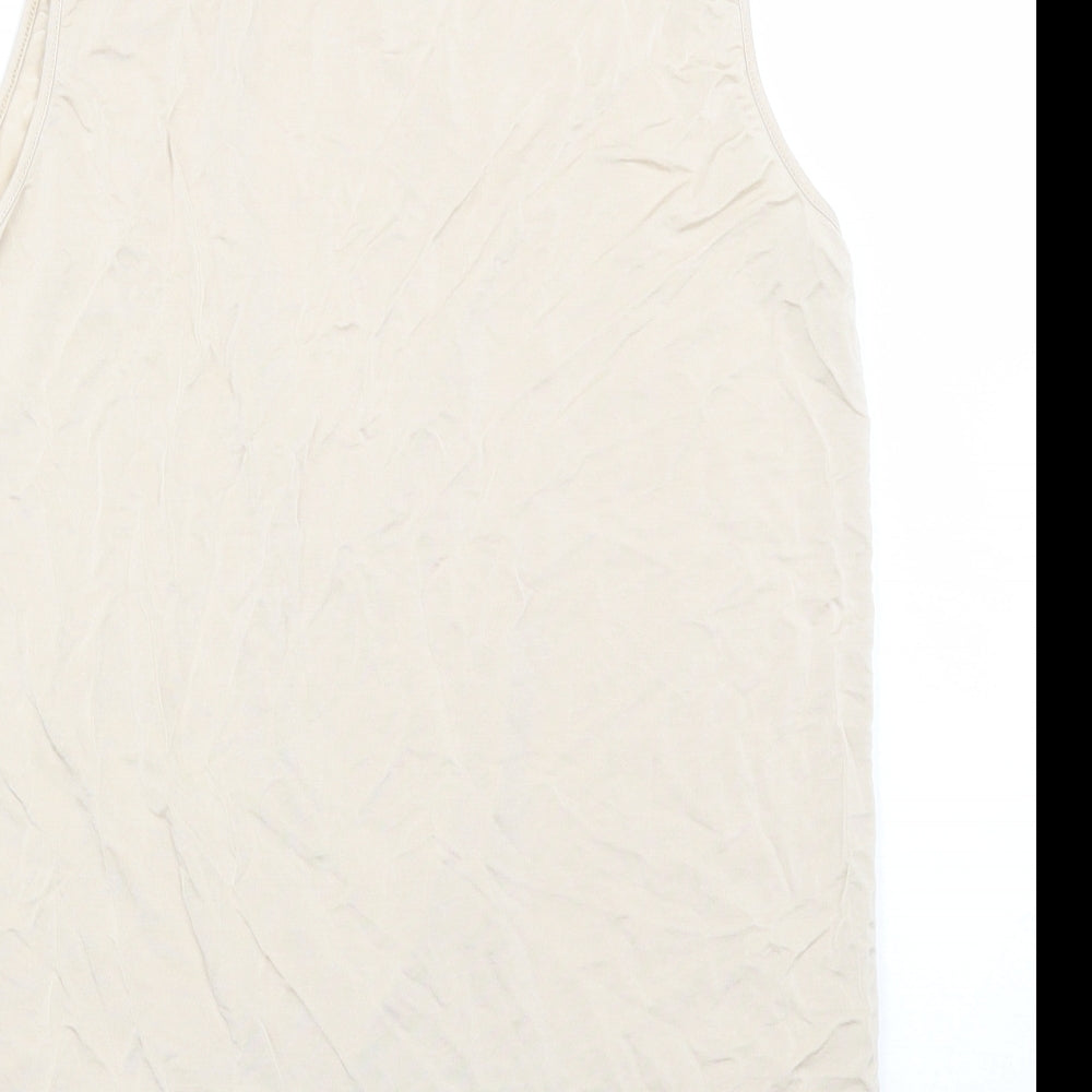 Womens UK Size S Oysho Gold Basic Tank