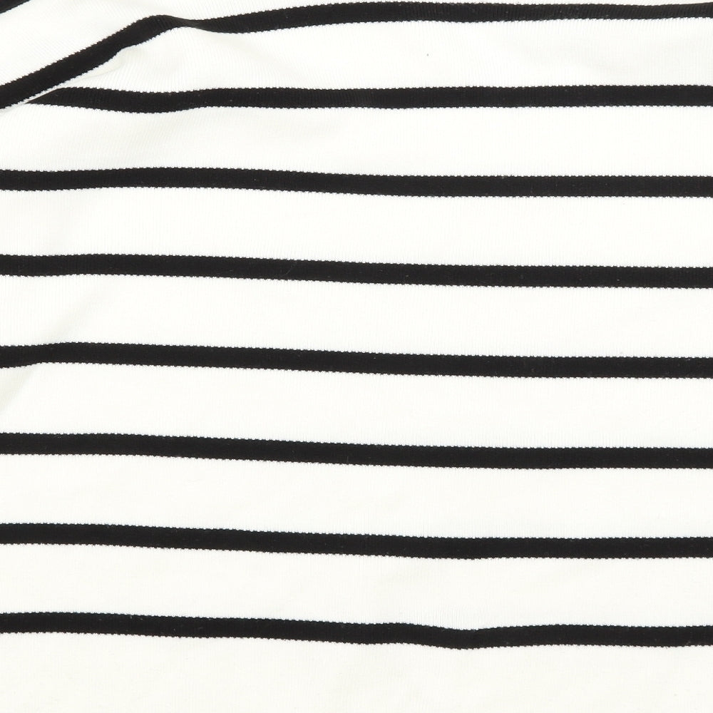 New Look Mens Ivory Striped Pullover Jumper Size S