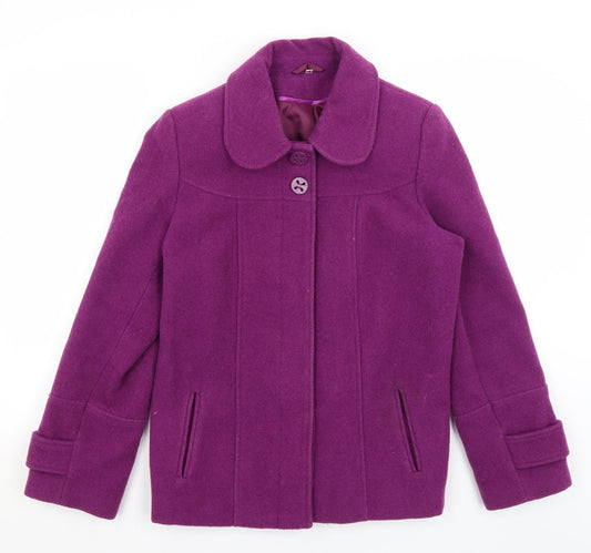 Womens UK Size 14 Klass Purple Overcoat