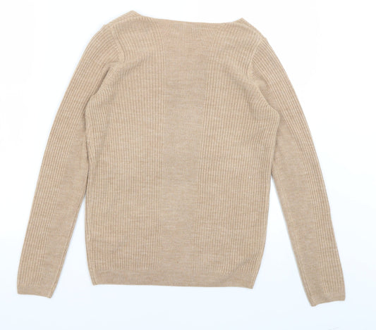 Womens UK Size 8 M&S Brown Pullover Jumper