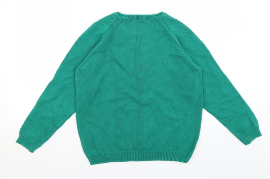 Womens UK Size S Isle Green Pullover Jumper