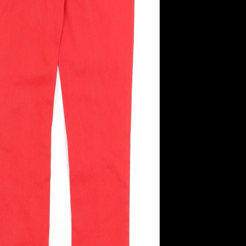 South Womens Red Skinny Jeans Size 12 L28 in