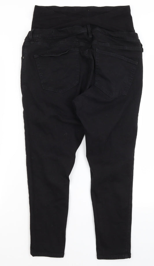 Topshop Womens Black Cropped Jeans Size 34 in L23 in