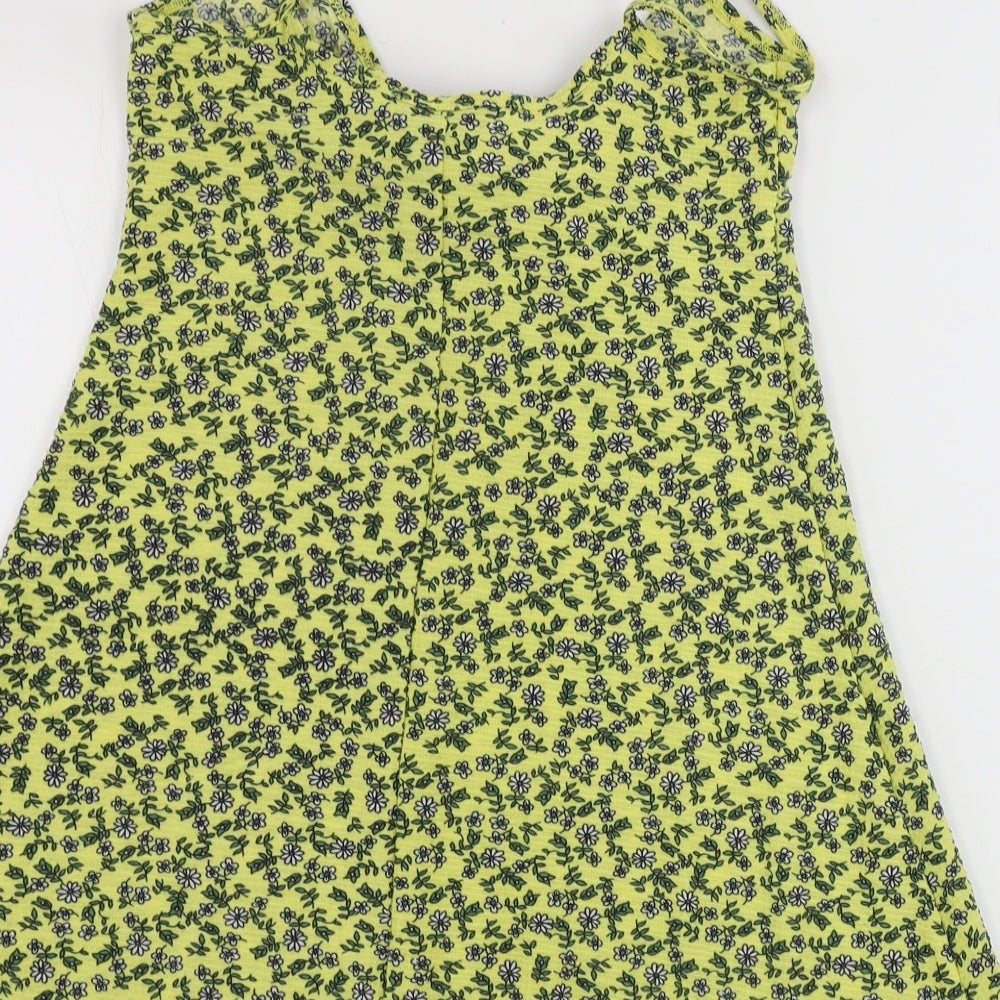 Womens UK Size 6 Topshop Yellow Basic Tank