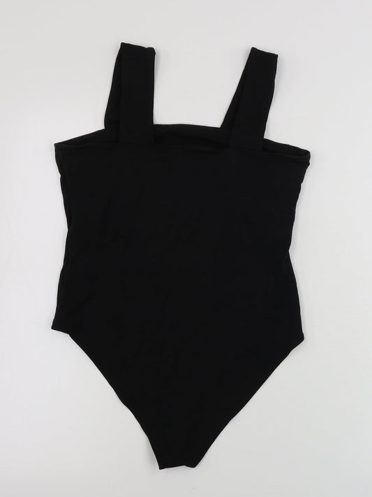 H&M Womens Black Bodysuit One-Piece Size S