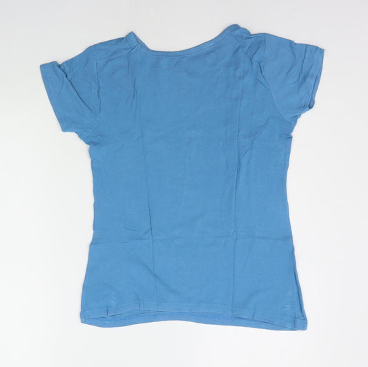 Crane Womens Blue Basic T-Shirt Size M