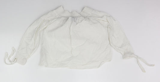 Womens UK Size 10 New Look White Basic T-Shirt