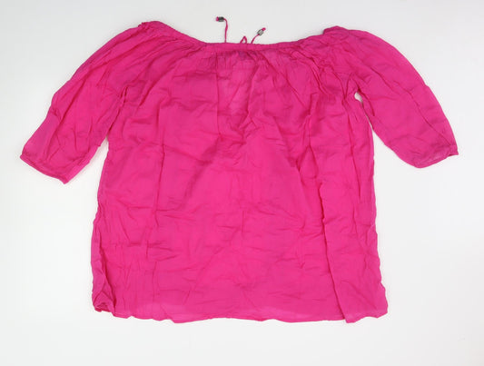 F&F Womens Pink Basic Blouse Size L