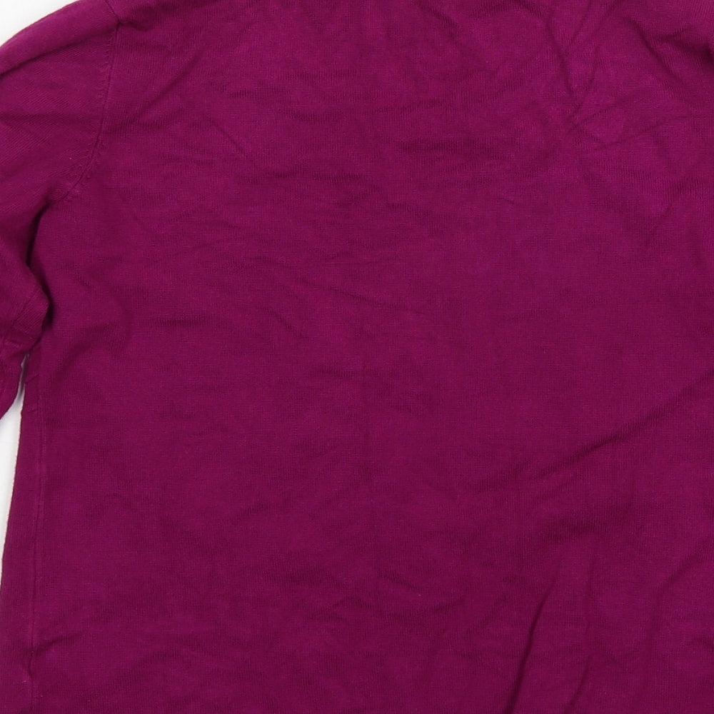 Womens UK Size M Mud Flower Purple Pullover Jumper