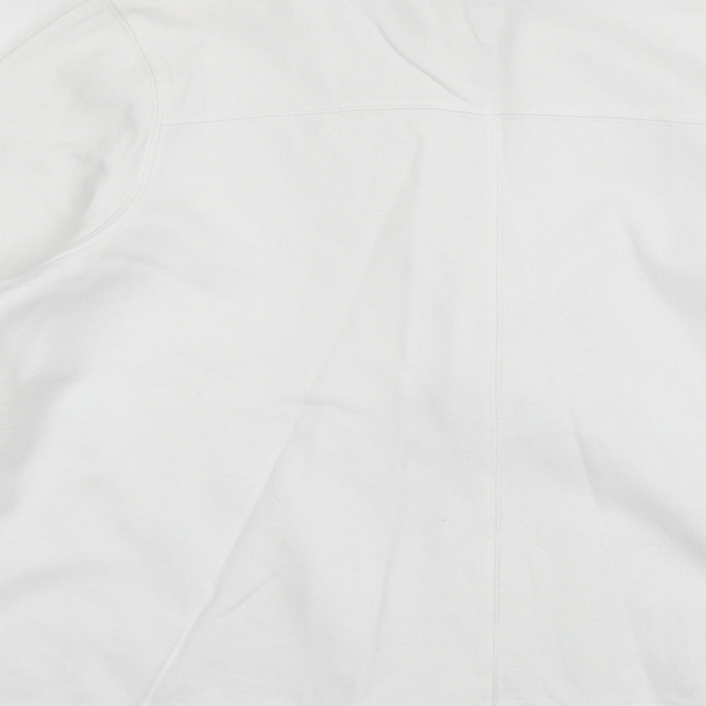 Womens UK Size 18 Debenhams White Full Zip Jumper