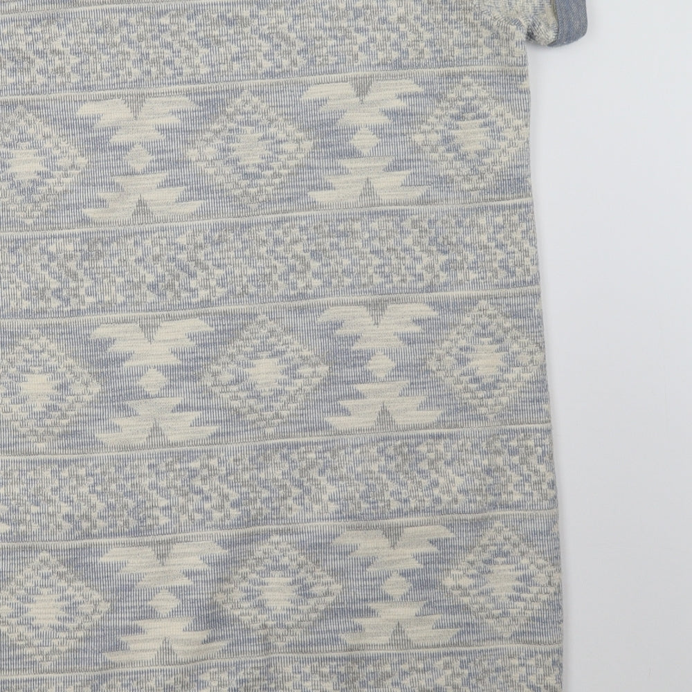 Brand and care label for Next women’s beige a-line, size UK 16