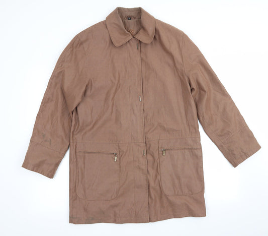 Womens UK Size 10 Klass Collection Beige Overcoat