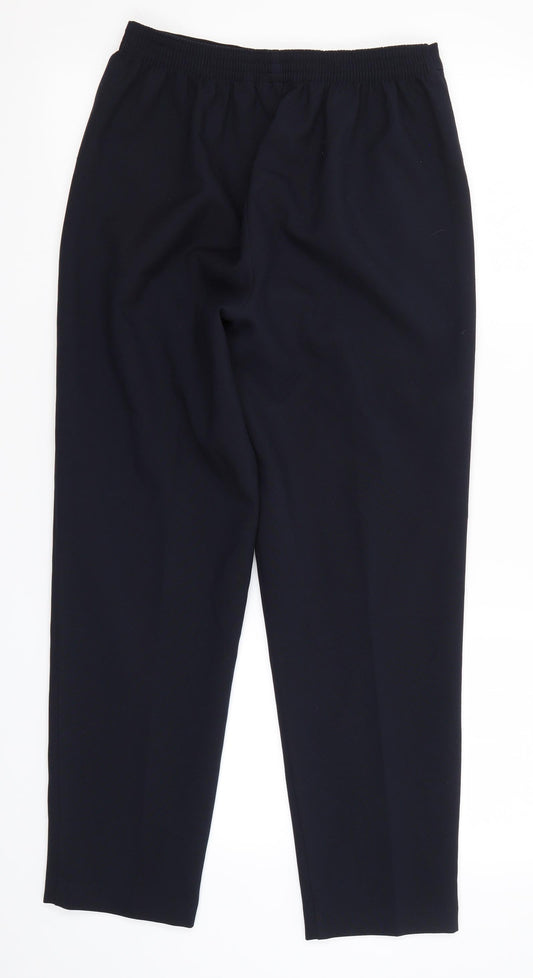 Womens UK Size 10 Sarah Hamilton Regular Fit Dress Pants Blue Trousers