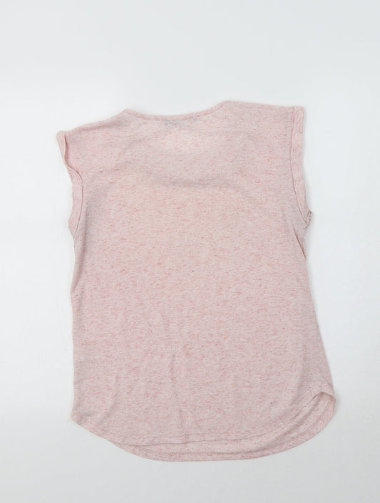 Primark Womens Pink Basic Blouse Size 8 - Embellished Collar