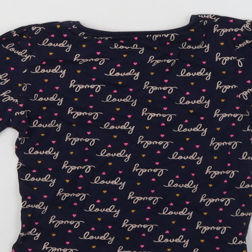 Primark Baby Blue Geometric Basic T-Shirt Size 18-24 Months - Lovely