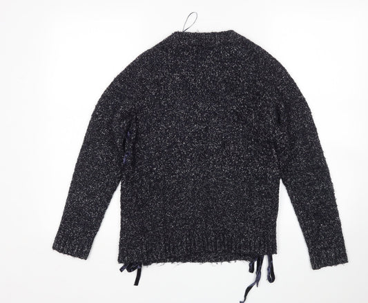 Womens UK Size S Papaya Blue Pullover Jumper