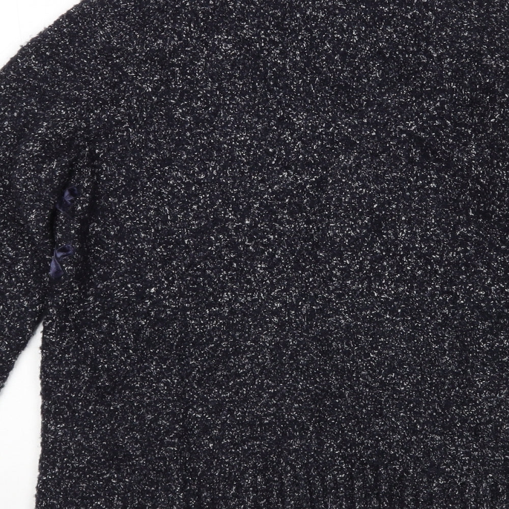 Womens UK Size S Papaya Blue Pullover Jumper