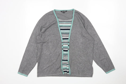Womens UK Size 16 Bonmarche Multicoloured Pullover Jumper