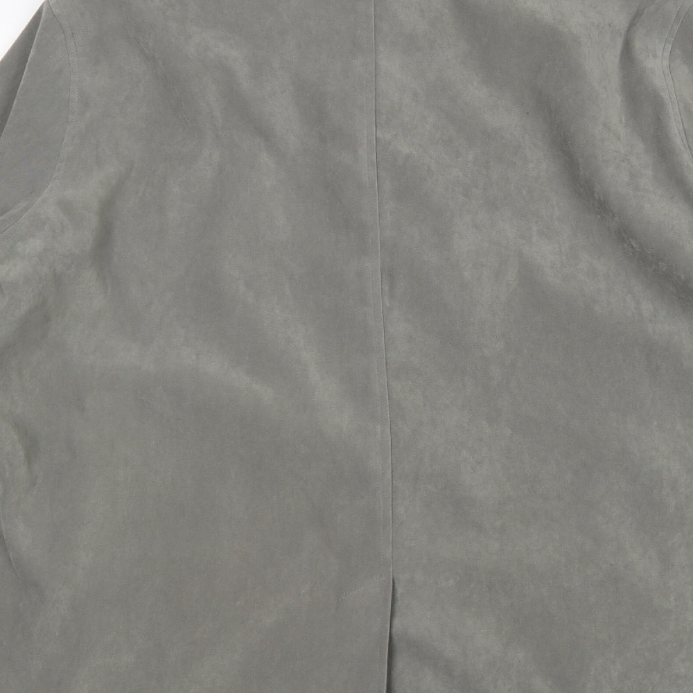Brand and care label for Principles women’s green overcoat coat, size M