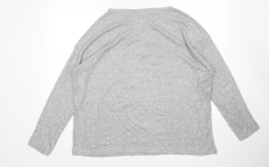 Avenue Womens Grey Pullover Jumper Size 16