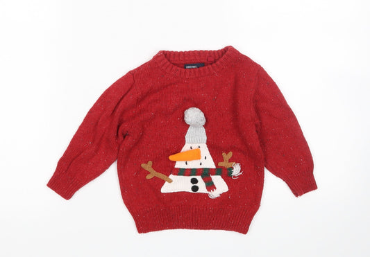 NEXT Boys Red Pullover Jumper Size 9-12 Months