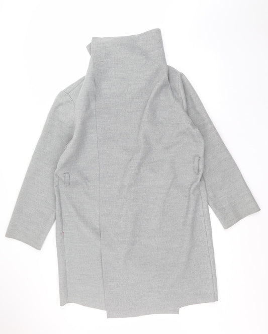 Boohoo Womens Grey Jacket Coatigan Size 16