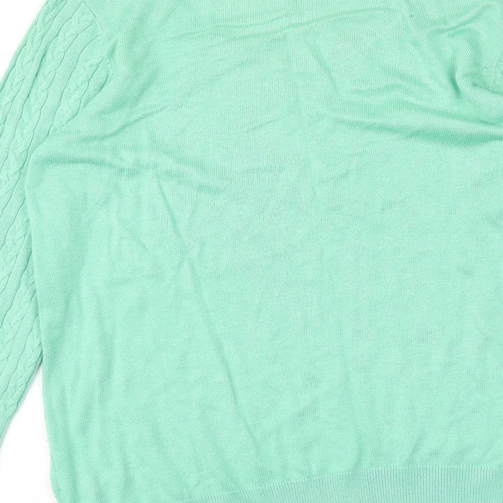 Womens UK Size L H&M Green Pullover Jumper