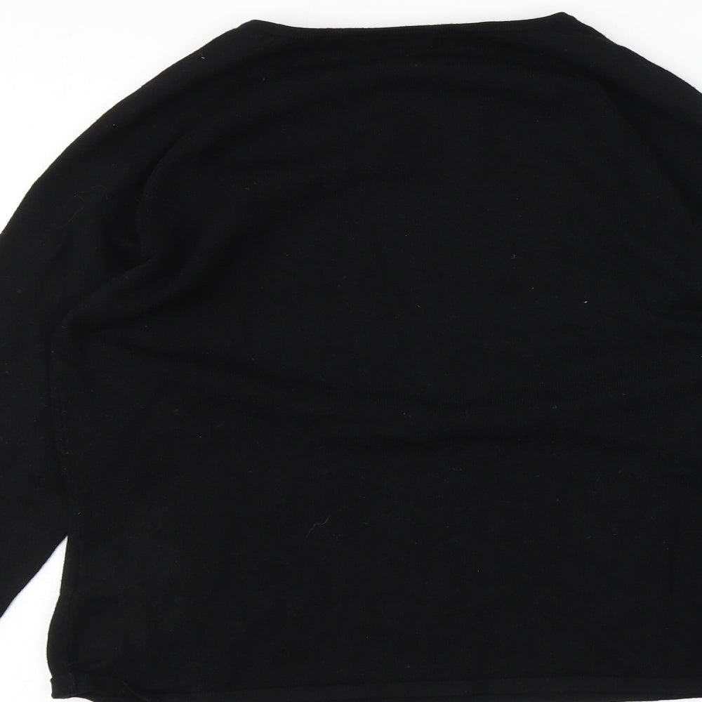Womens UK Size 14 Marks and Spencer Black Basic T-Shirt