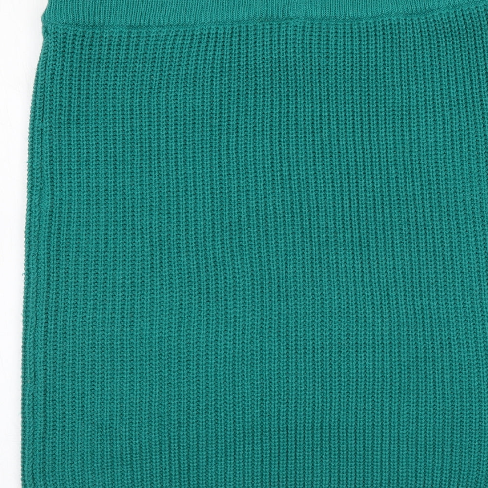 Classic Woman Womens Green A-Line Skirt Size 14