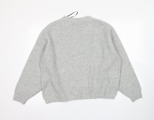 H&M Mens Grey Pullover Jumper Size S