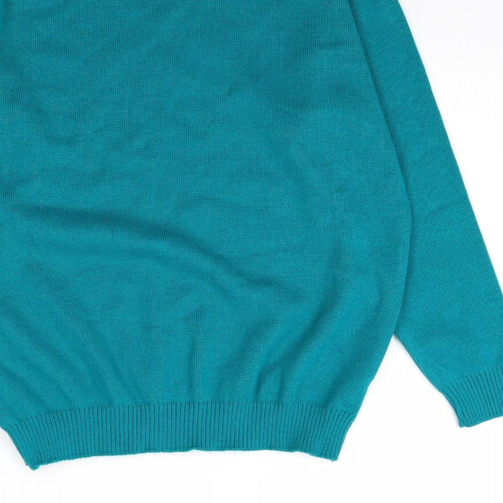 Womens UK Size L Merry Gold Green Pullover Jumper