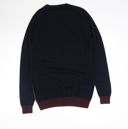 NEXT Mens Blue Knit Pullover Jumper Size M