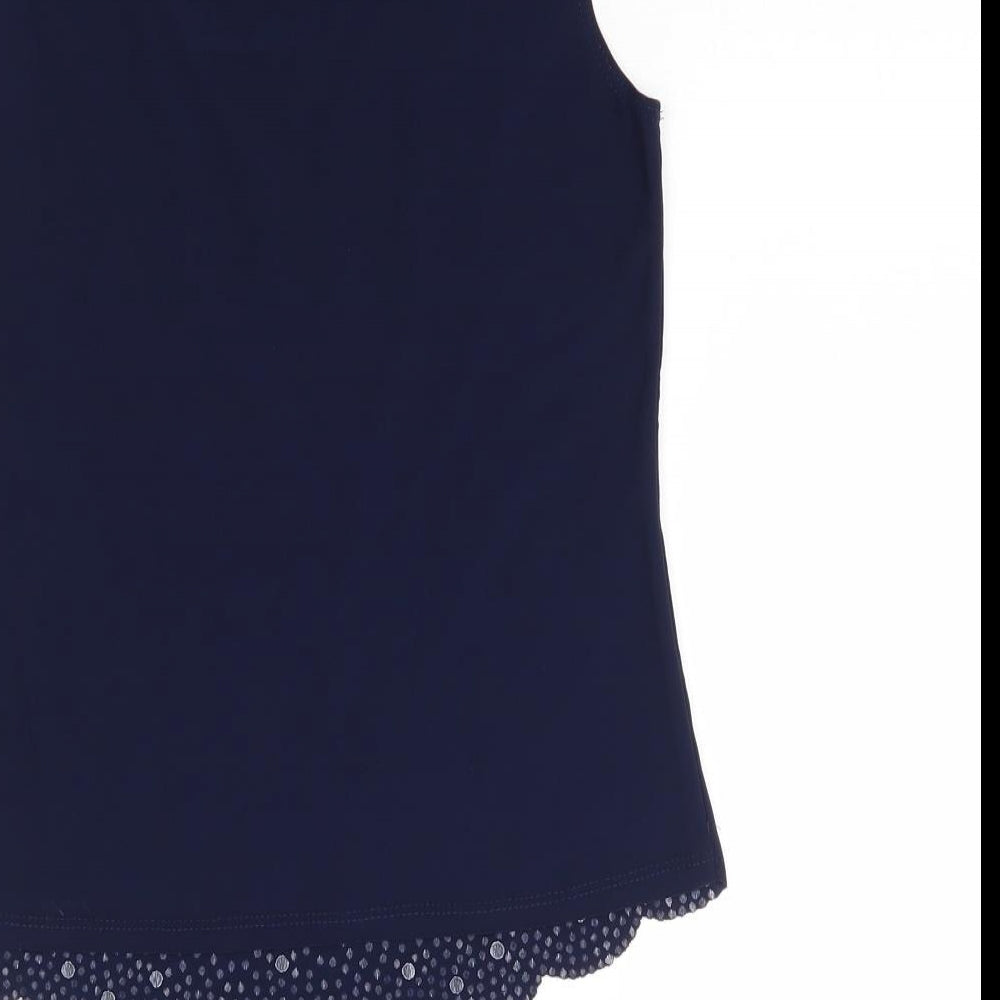 Coco Bianco Womens Blue Basic Blouse Size S