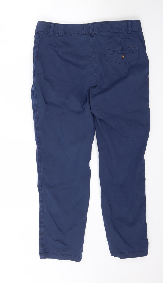 Womens UK Size 12 Marks and Spencer Regular Fit Blue Trousers