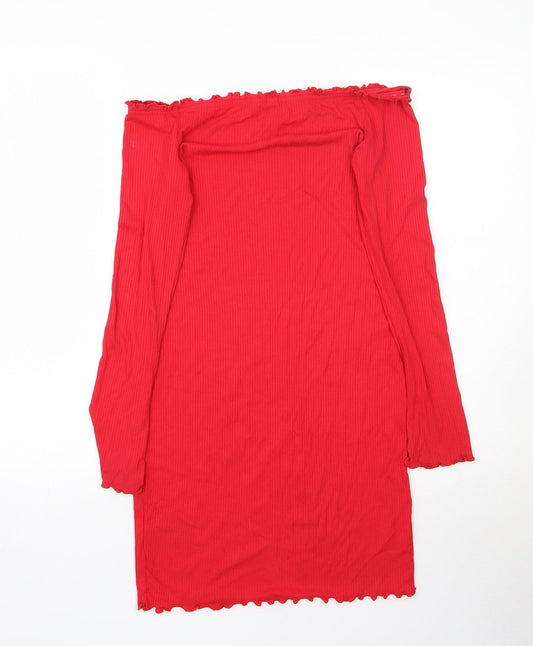 Preworn Womens Red Bodycon Size S