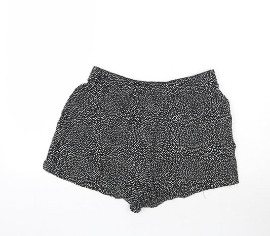 Papaya Womens Black Polka Dot  Hot Pants Shorts Size 12
