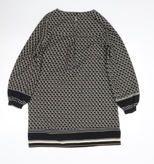 H&M Womens Black Geometric Mini Size 10