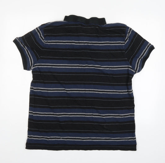 FFP Factory Mens Multicoloured Striped Polo Size XL