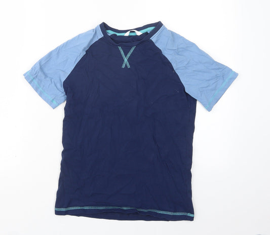 Marks and Spencer Boys Blue Geometric Pyjama Top Size 10-11 Years