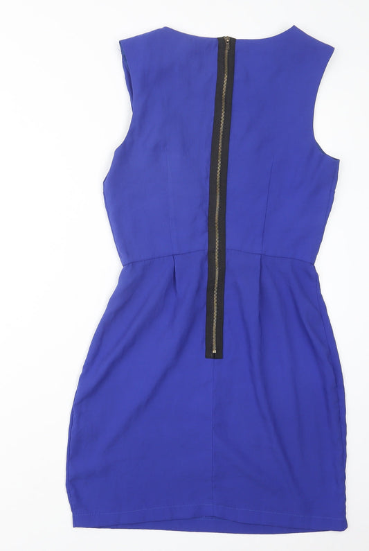 Topshop Womens Blue A-Line Size 8
