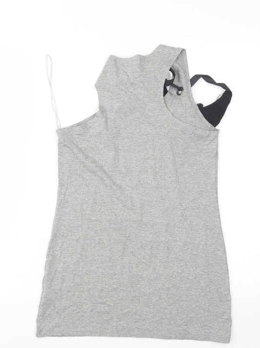 Womens UK Size 10 Miso Grey Basic Tank