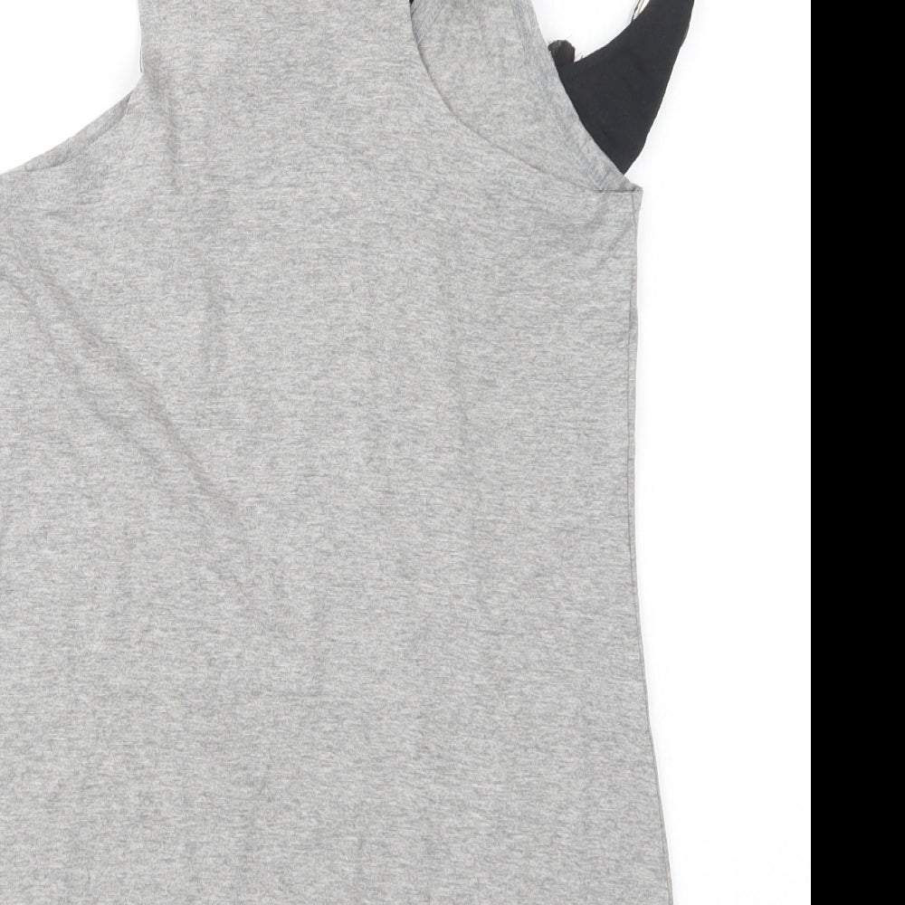 Womens UK Size 10 Miso Grey Basic Tank