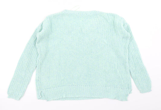 Womens UK Size 10 Krisp Green Pullover Jumper