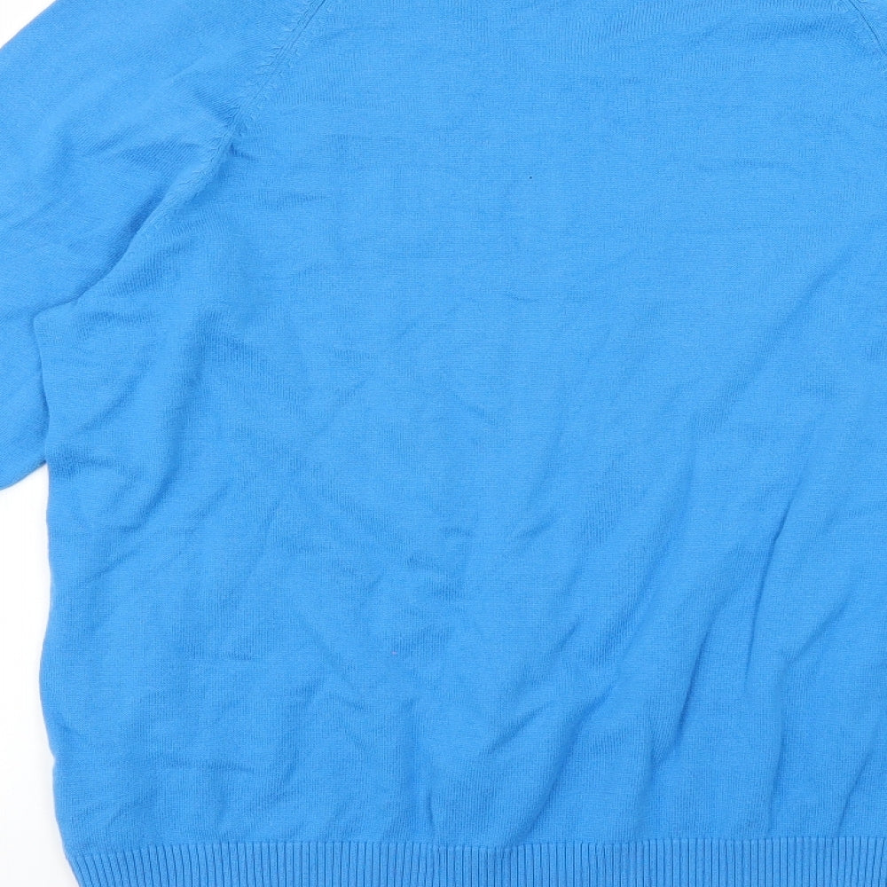 fu53 Mens Blue Pullover Jumper Size L