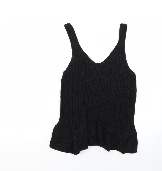 Womens UK Size 8 NEXT Black Basic T-Shirt